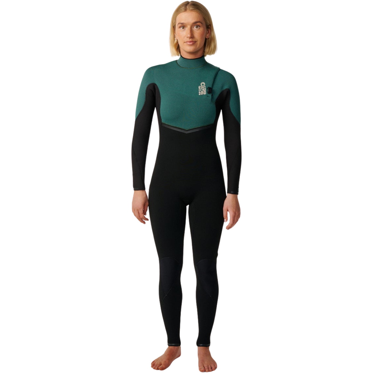 2026 Rip Curl Womens E-Bomb 4/3mm Zip Free Wetsuit 16LWFS - Dark Green